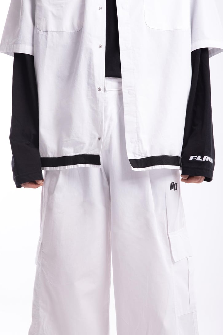 Basic  Relaxed Fit Poplin Kumaş Pantolon