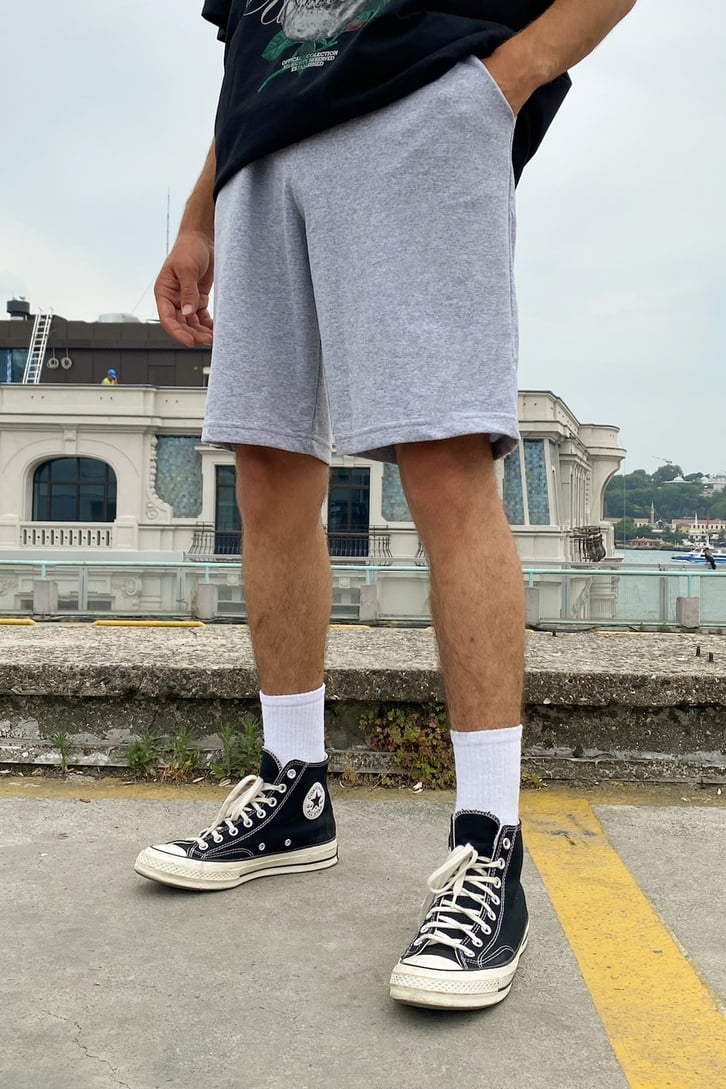 Basic Relaxed Gri Şort