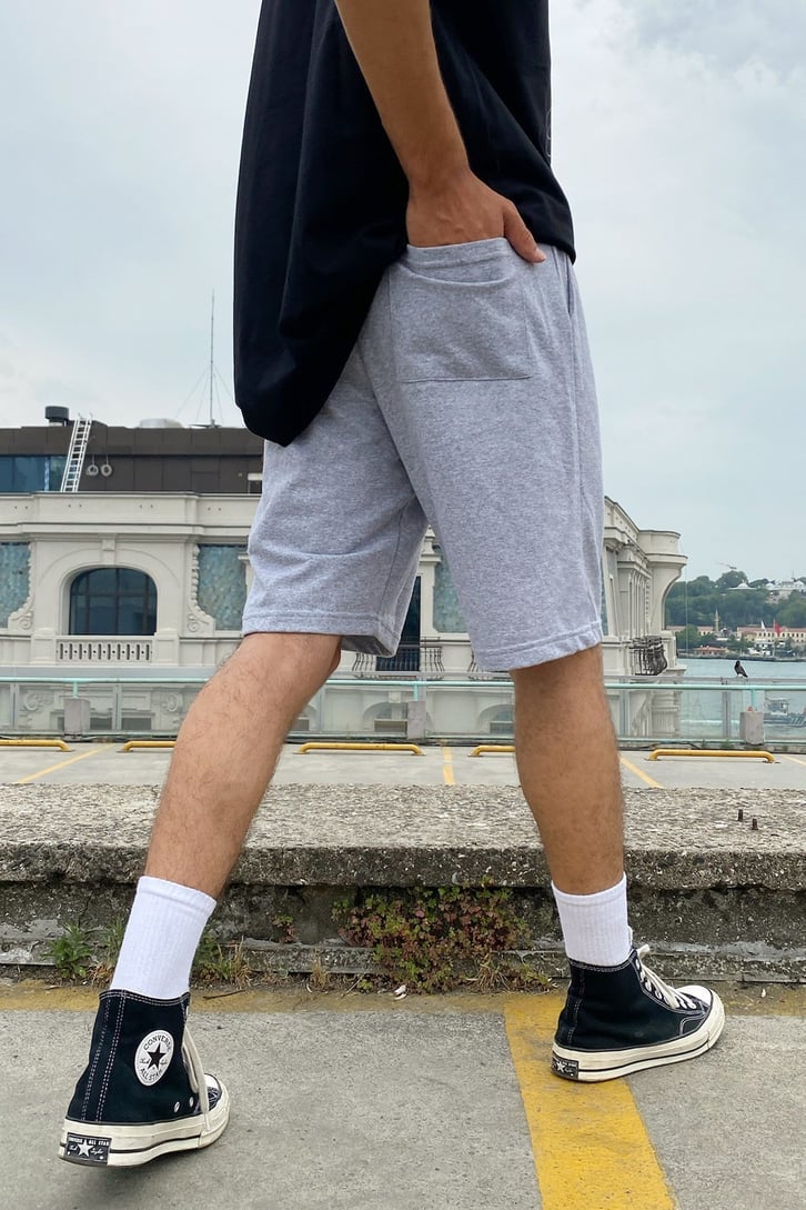 Basic Relaxed Gri Şort