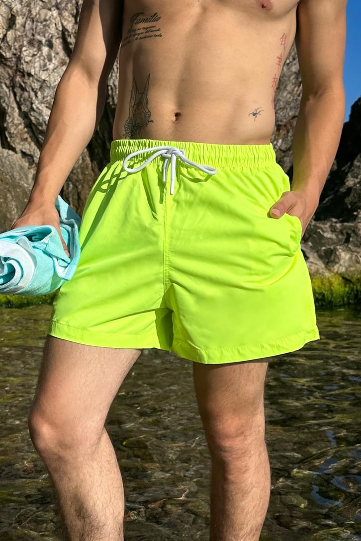 Basic Sarı Deniz Şortu