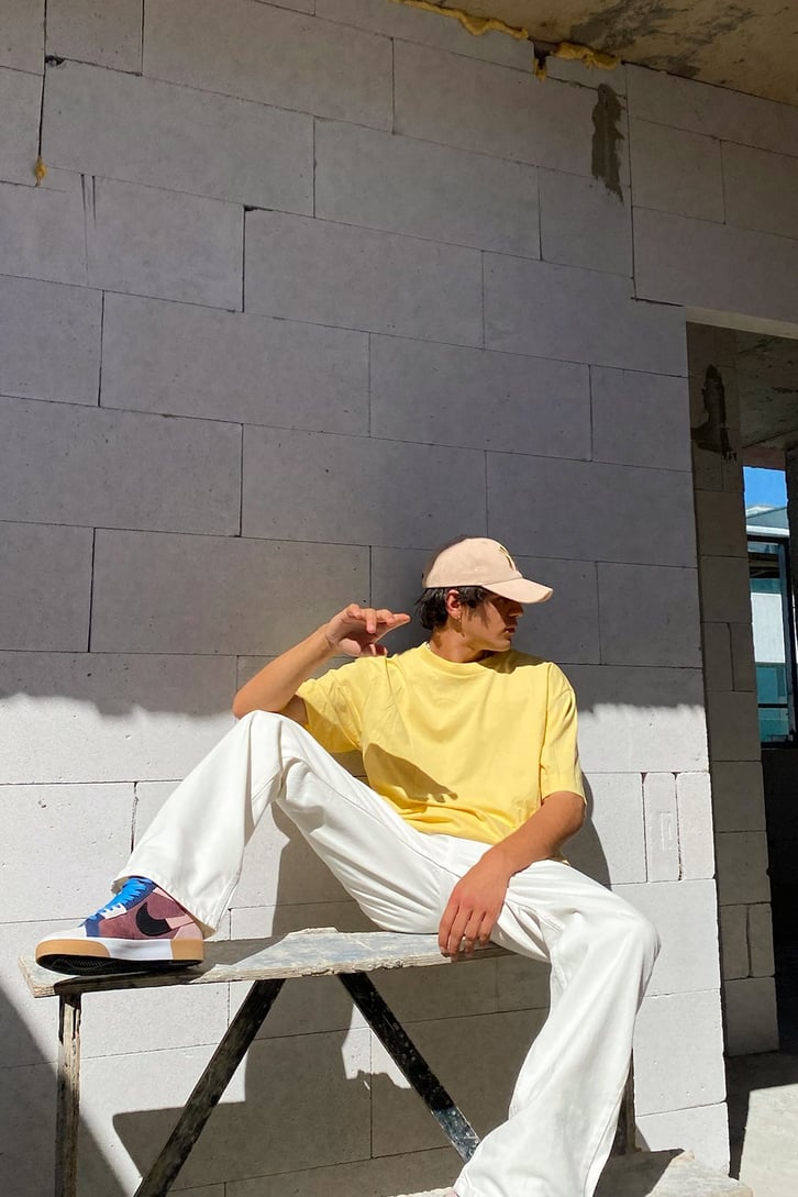 Basic Sarı Oversize Tshirt