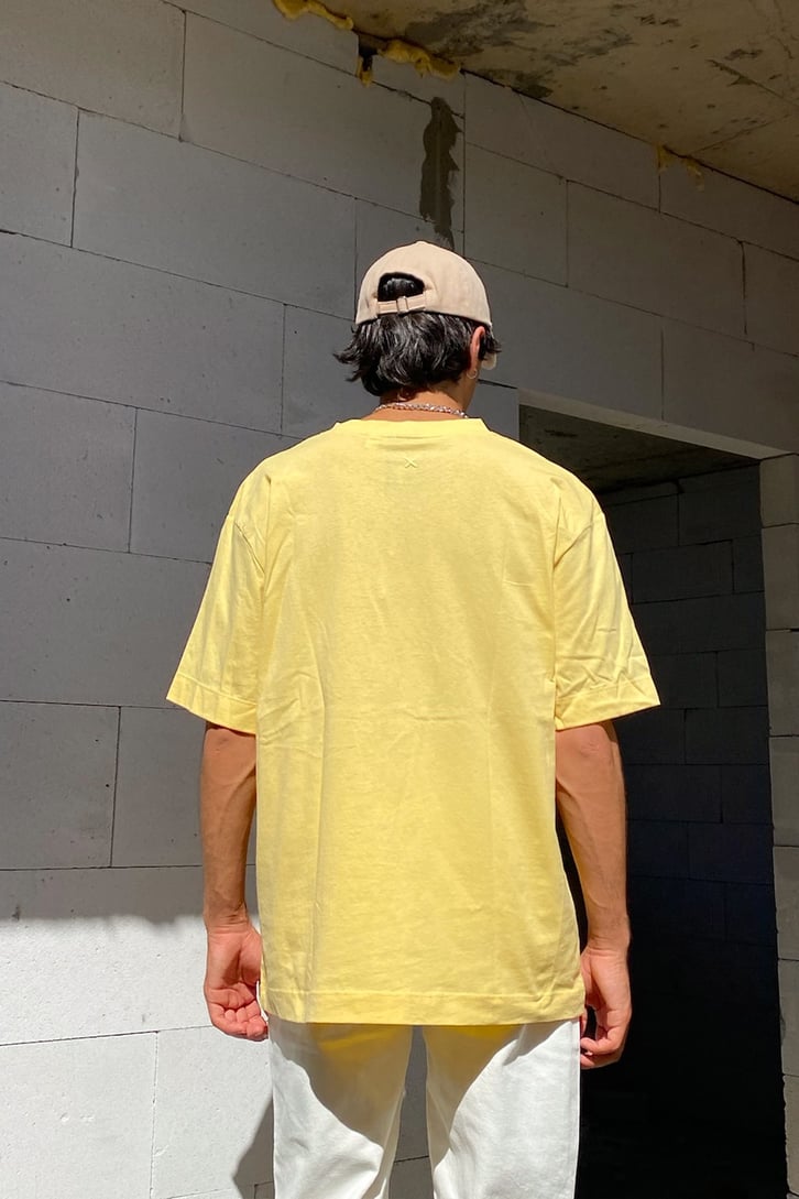 Basic Sarı Oversize Tshirt