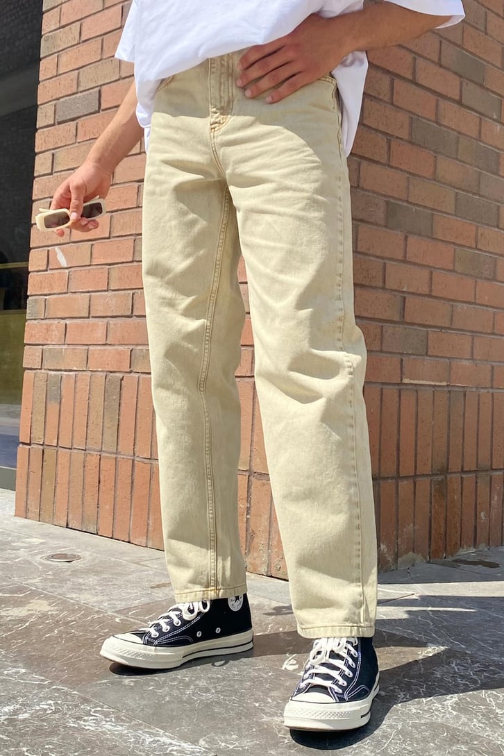 Basic Sarı Regular Fit Jean