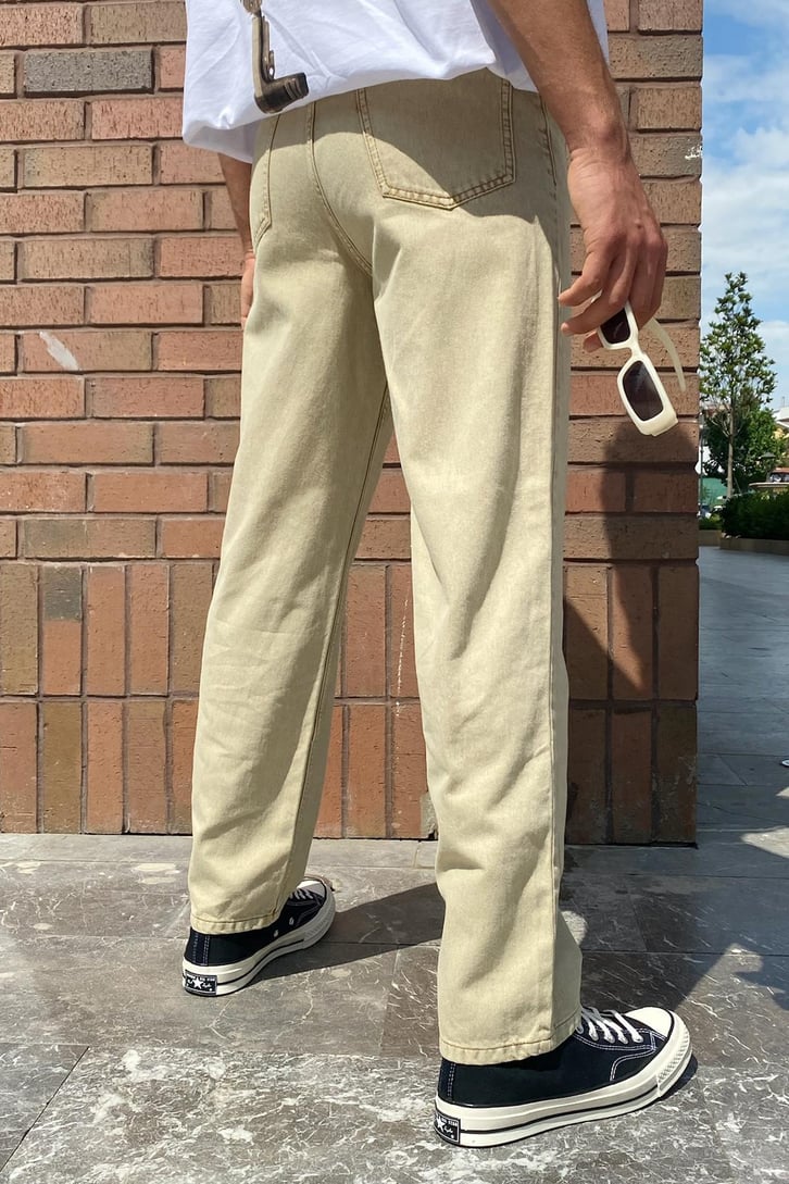 Basic Sarı Regular Fit Jean
