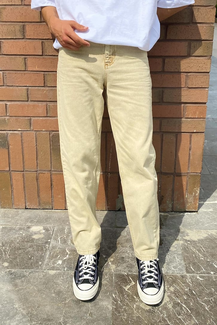 Basic Sarı Regular Fit Jean