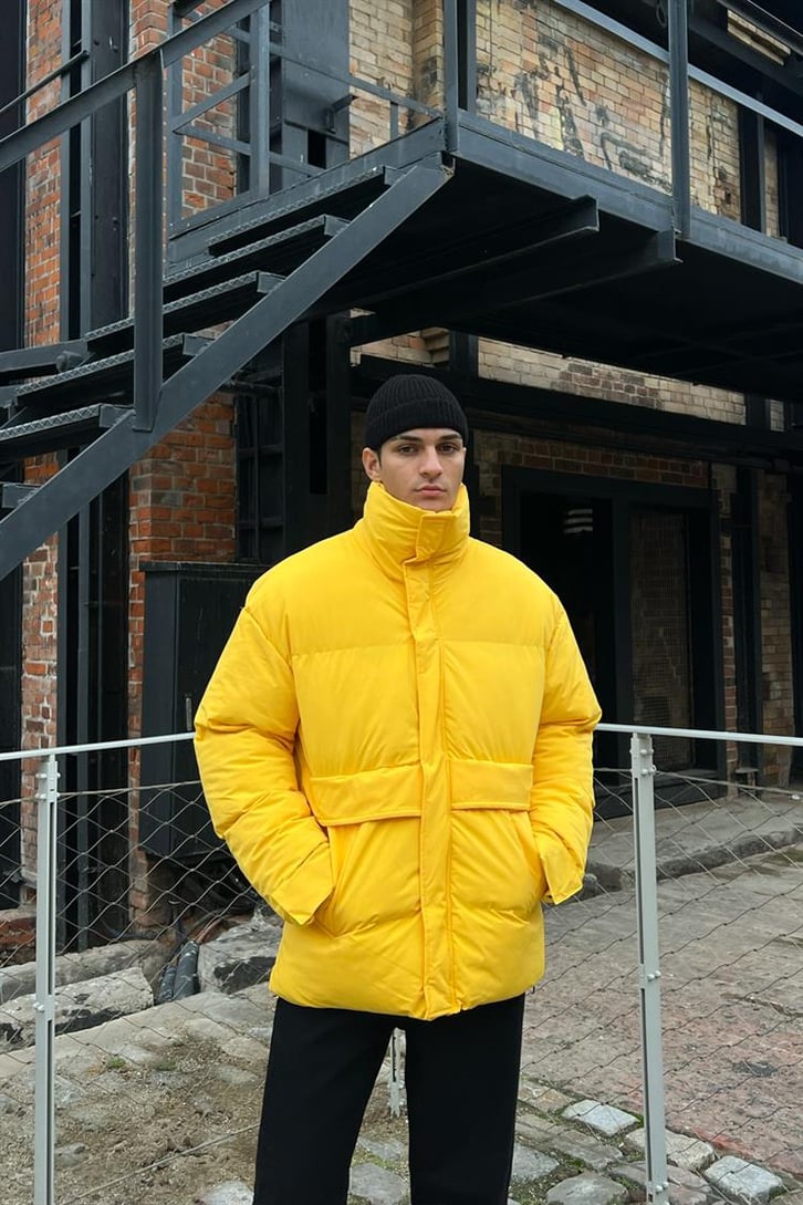 Basic Sarı Şişme Mont