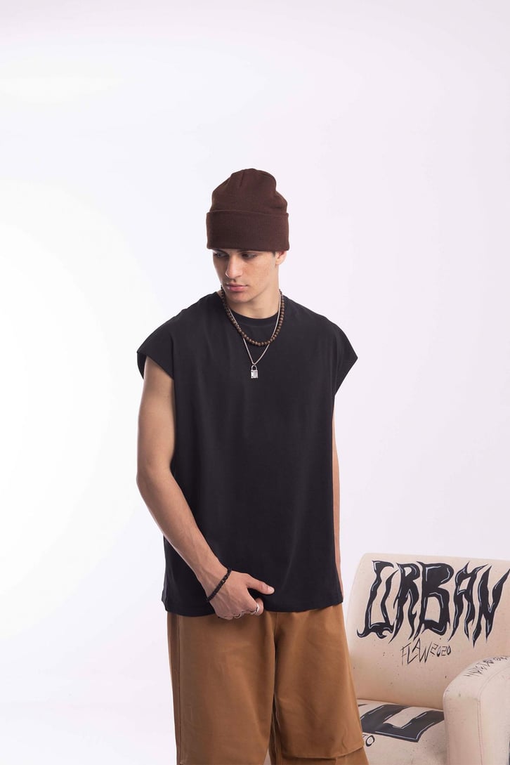 Basic Sıfır Kol Tshirt
