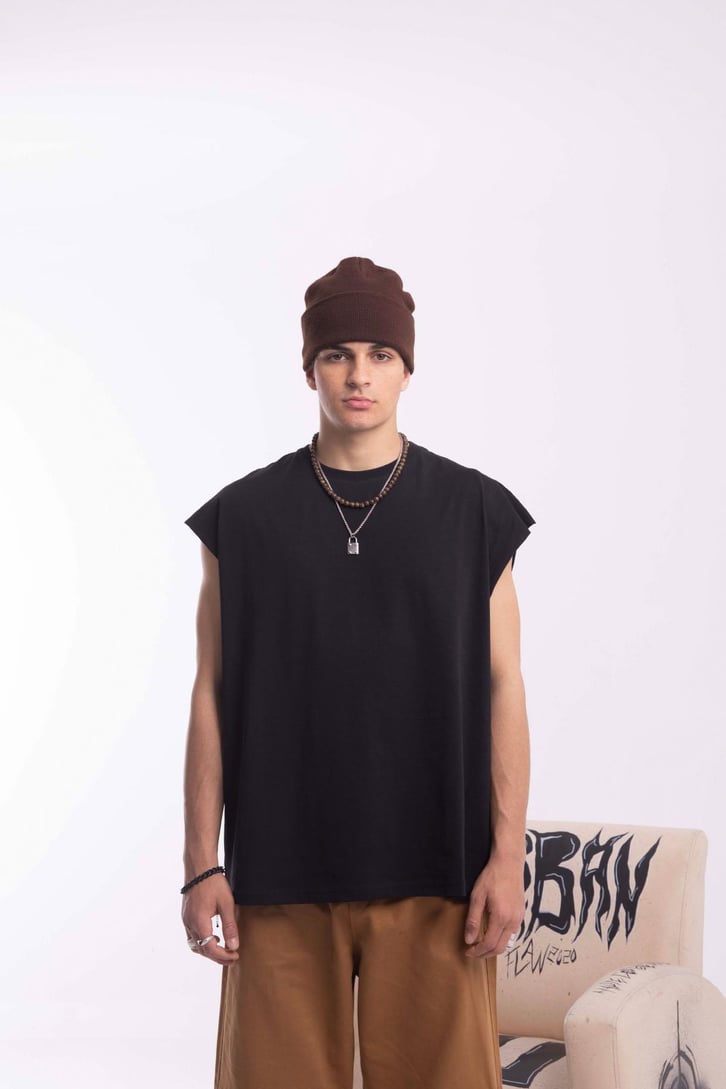 Basic Sıfır Kol Tshirt