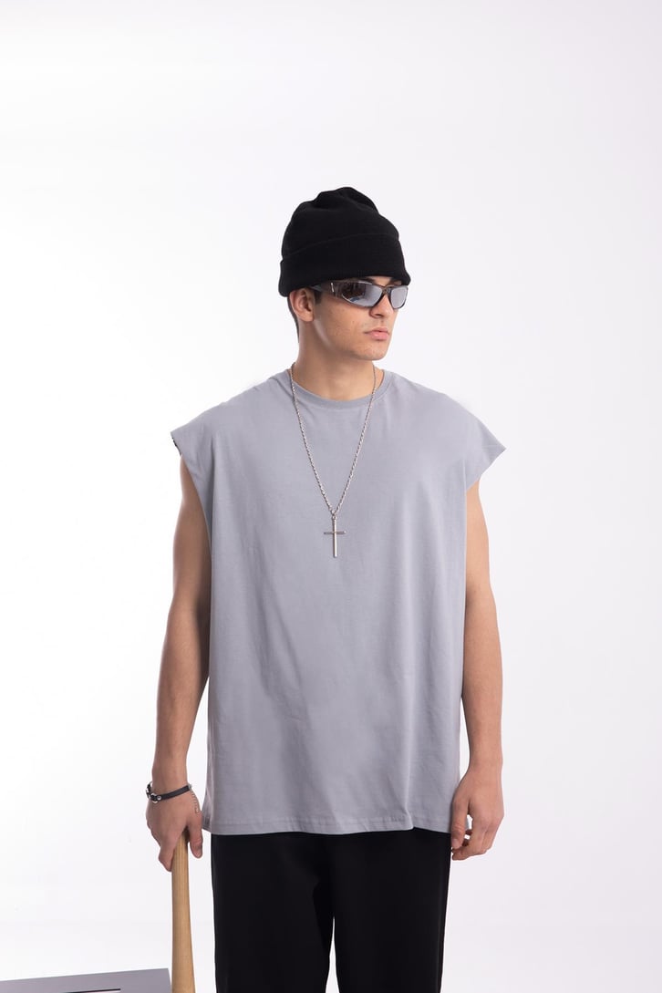 Basic Sıfır Kol Tshirt