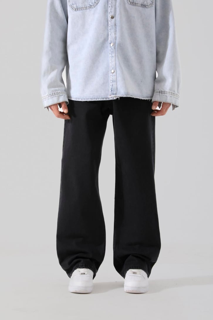 Basic Siyah Baggy Jean