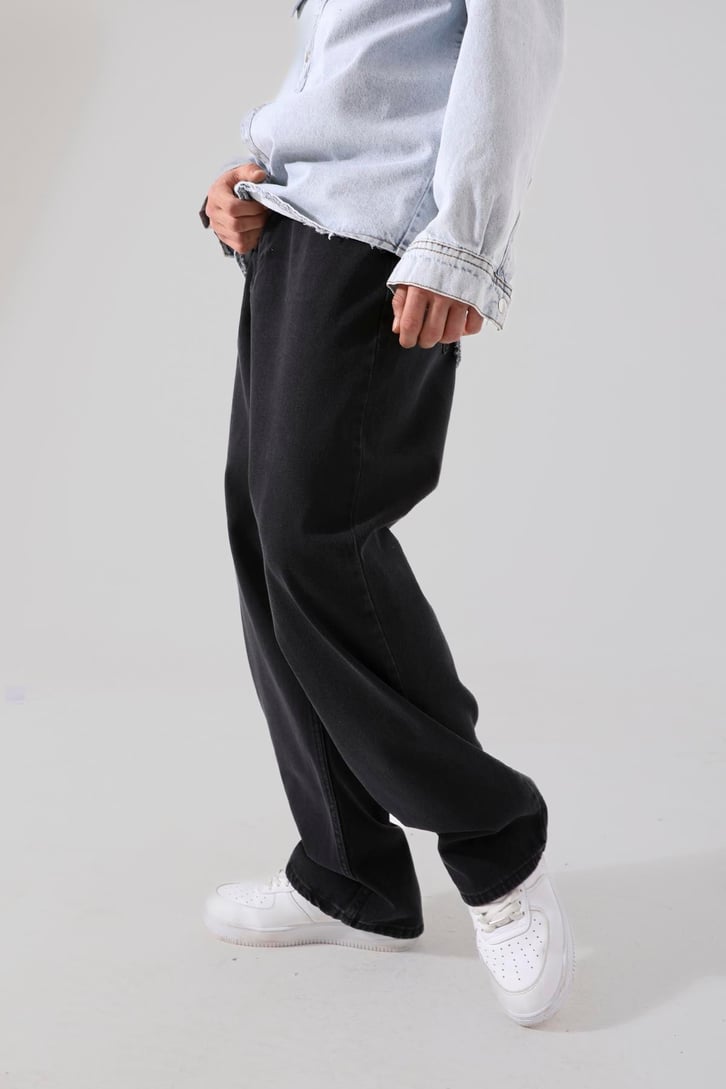 Basic Siyah Baggy Jean