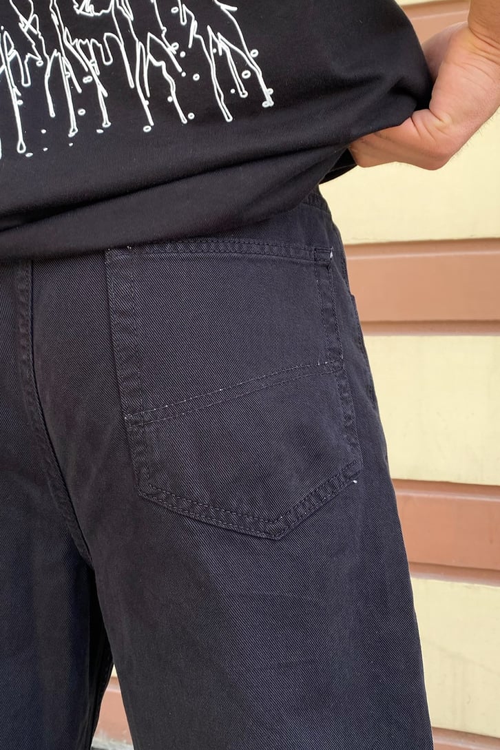 Basic Siyah Baggy Jean