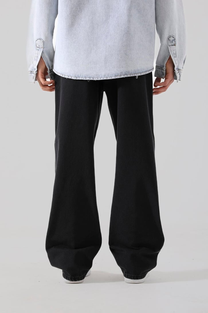 Basic Siyah Baggy Jean