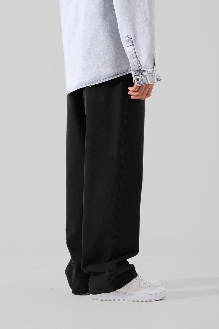 Basic Siyah Baggy Jean