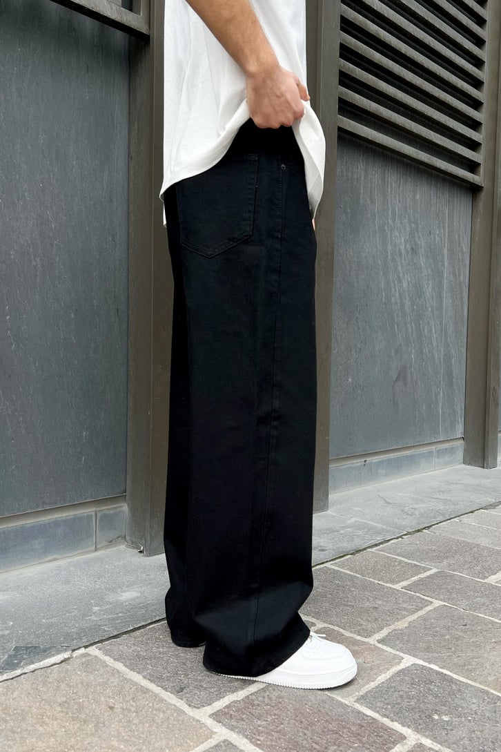 Basic Siyah Baggy Jean