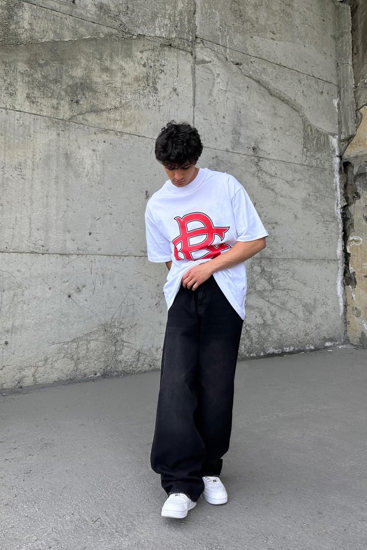 Basic Siyah Baggy Jean