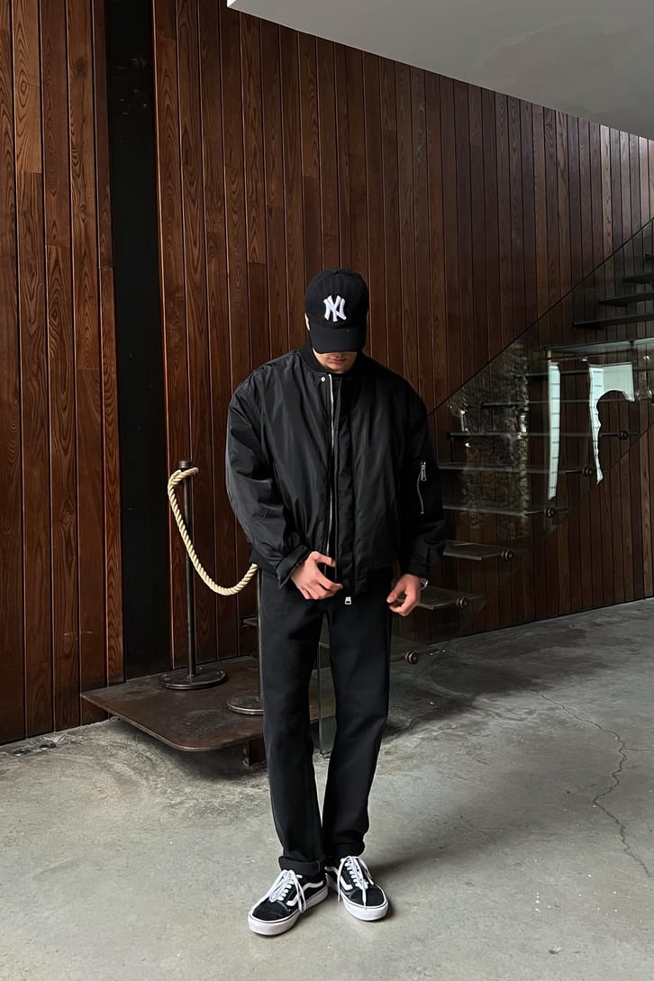 Basic Siyah Baggy Jean
