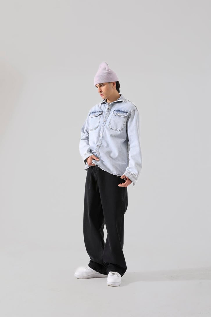 Basic Siyah Baggy Jean