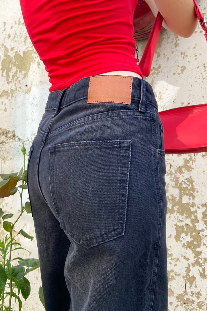 Basic Siyah Baggy Jean