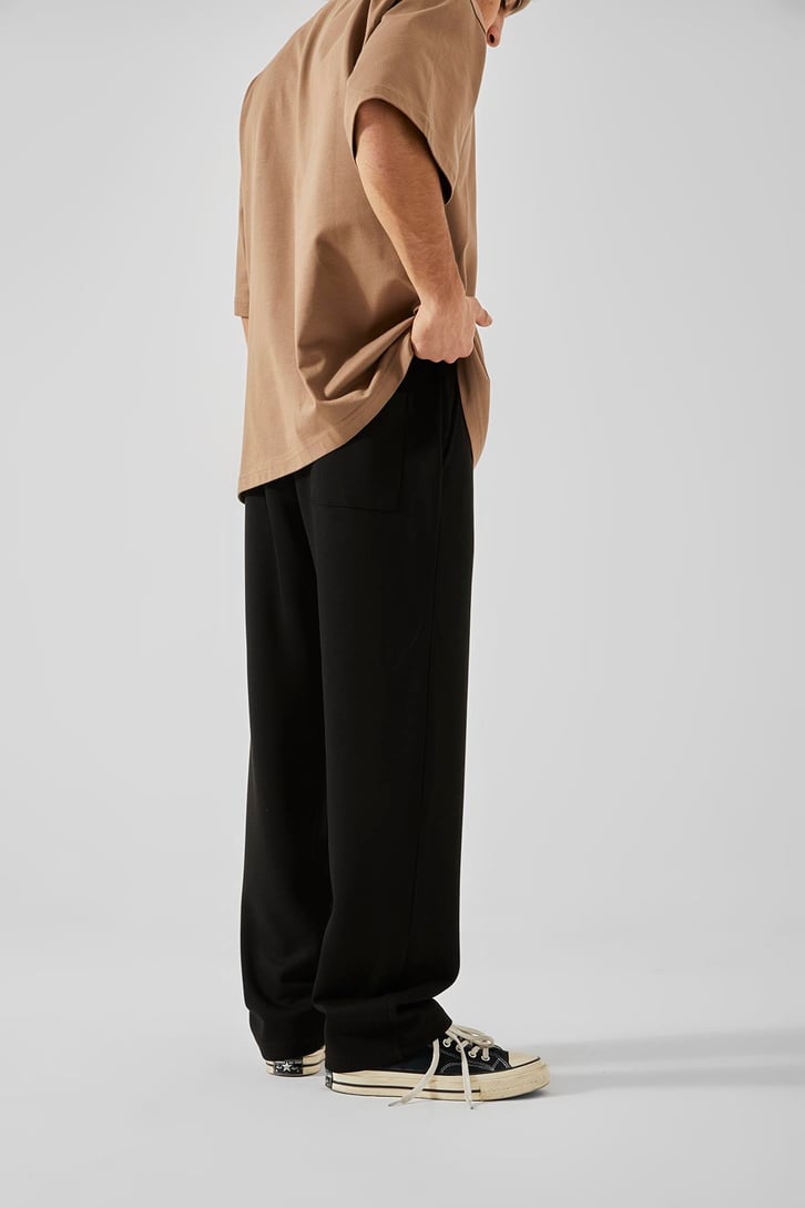 Basic Siyah Baggy Pantolon