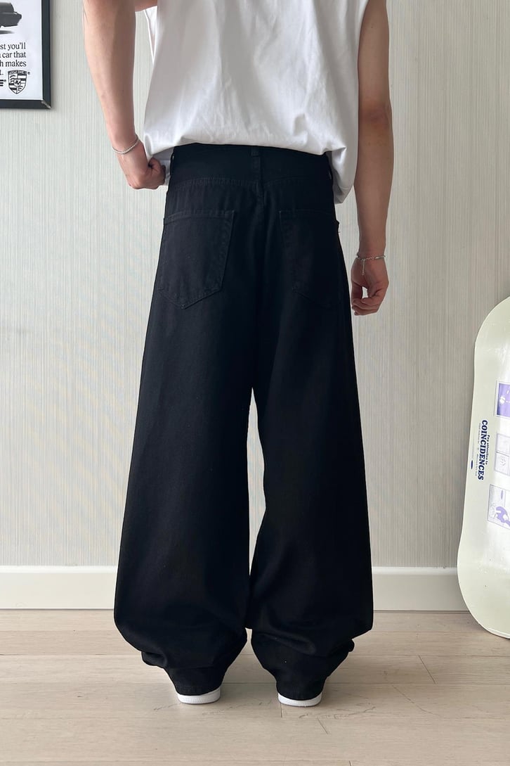 Basic Siyah Baggy Pantolon