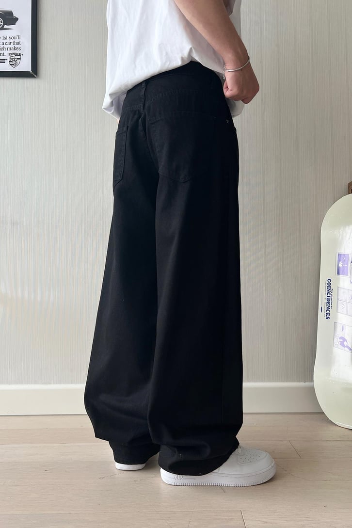 Basic Siyah Baggy Pantolon