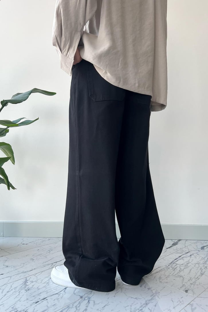 Basic Siyah Baggy Pantolon