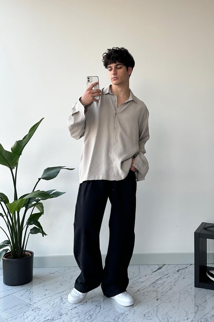 Basic Siyah Baggy Pantolon