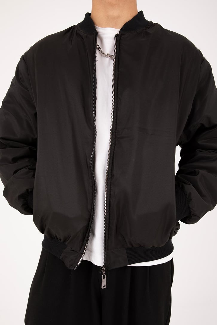 Basic Siyah Bomber Ceket