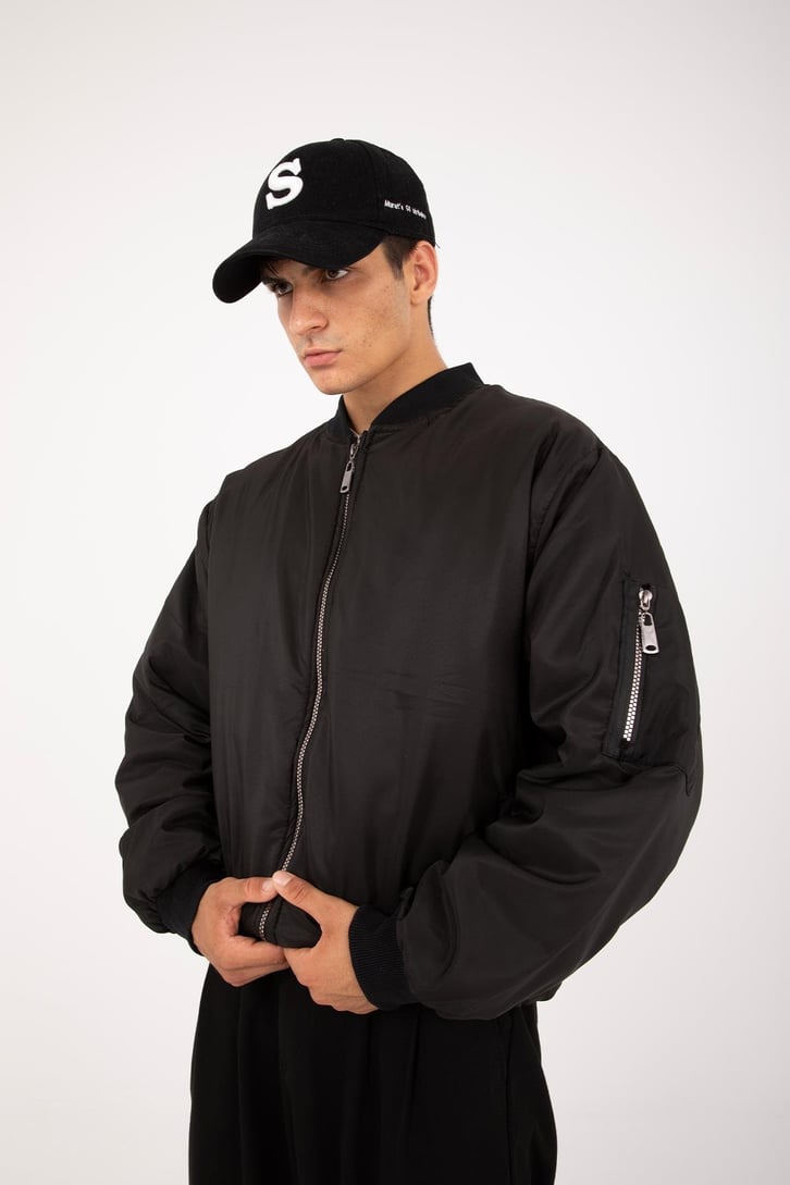 Basic Siyah Bomber Ceket