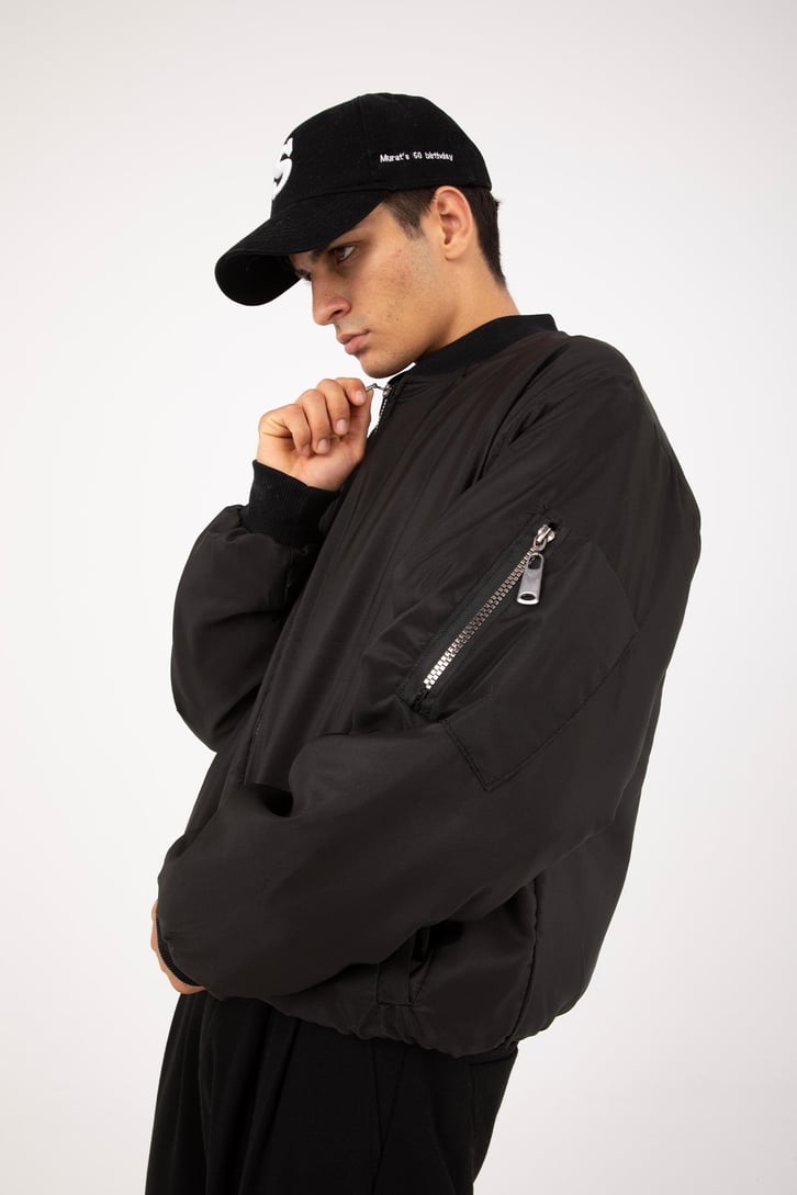 Basic Siyah Bomber Ceket