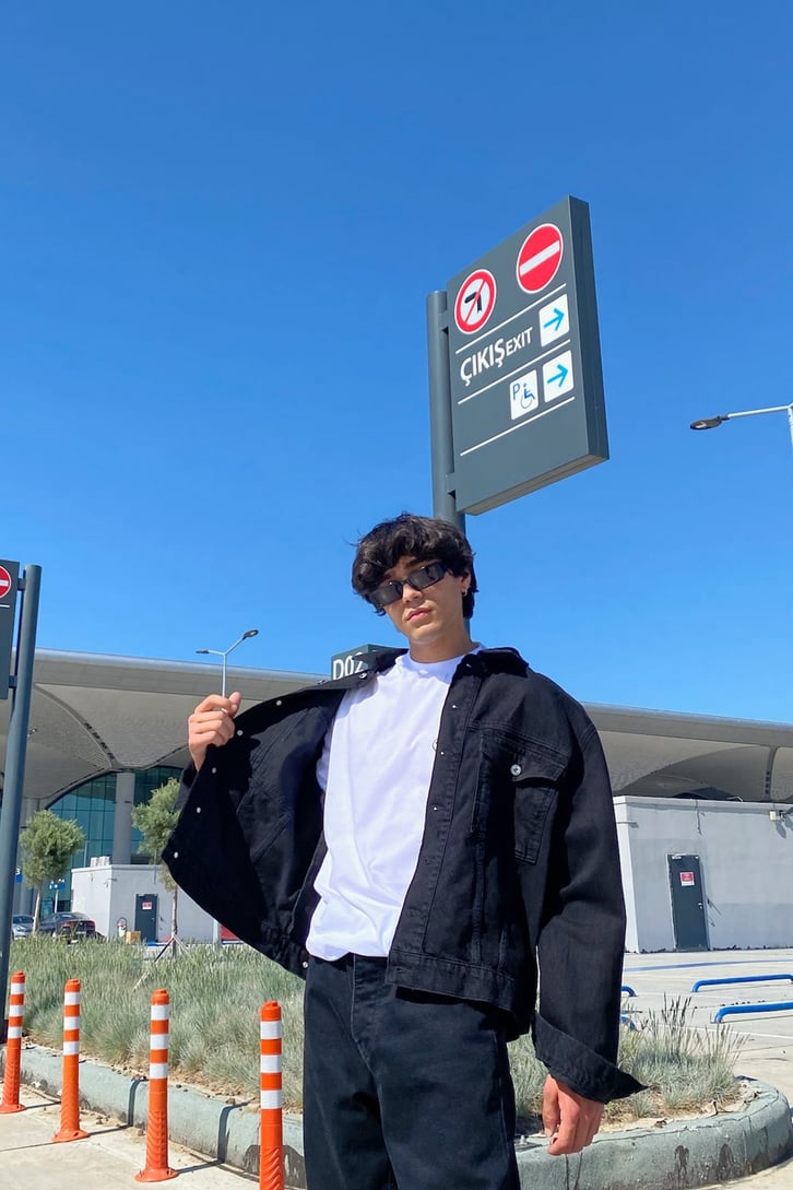 Basic Siyah Denim Jacket