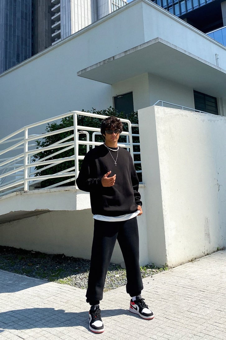 Basic Siyah Jogger Fit Eşofman Altı