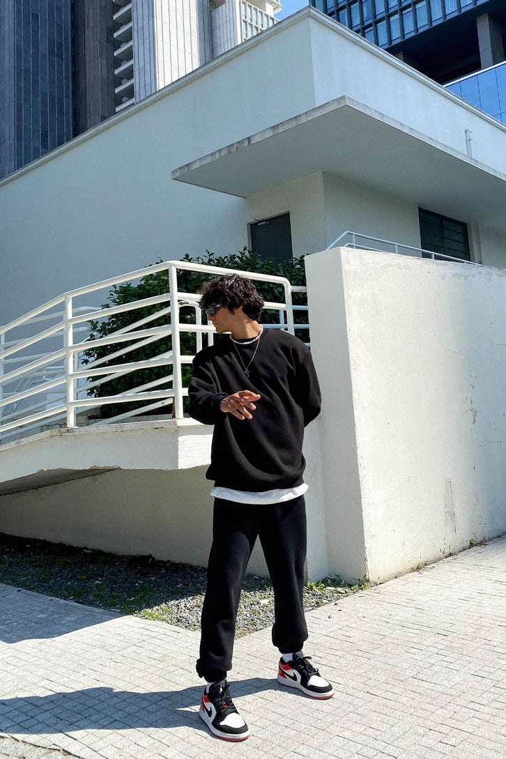 Basic Siyah Jogger Fit Eşofman Altı