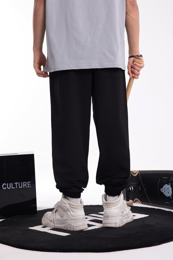 Basic Siyah Jogger Pantolon