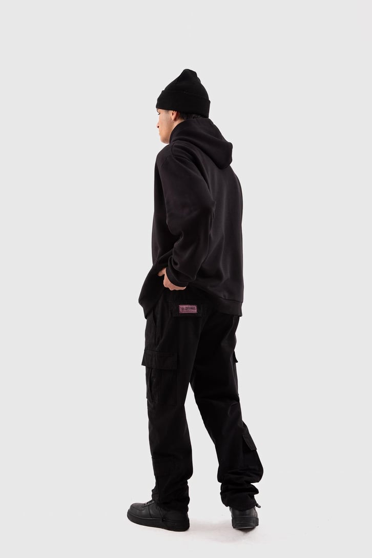 Basic Siyah Oversize Hoodie