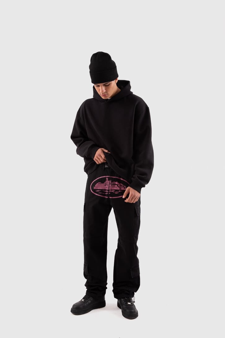 Basic Siyah Oversize Hoodie