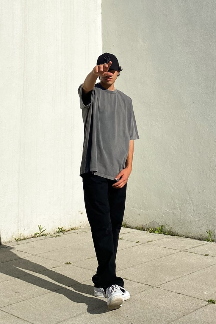 Basic Siyah Oversize Tshirt