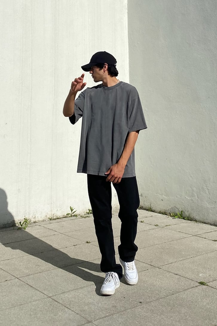 Basic Siyah Oversize Tshirt