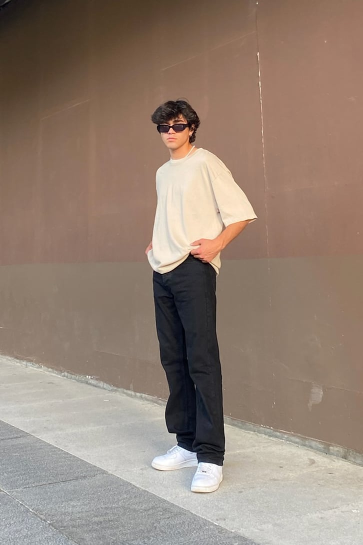 Basic Siyah Oversize Tshirt