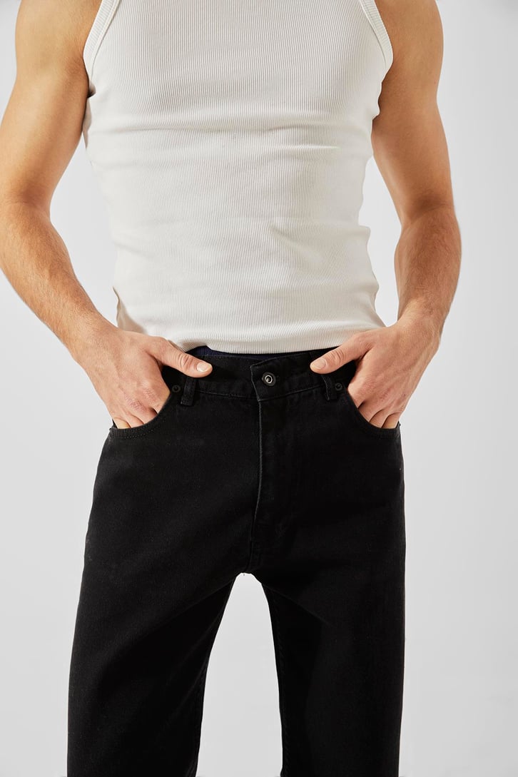 Basic Siyah Regular Fit Jean