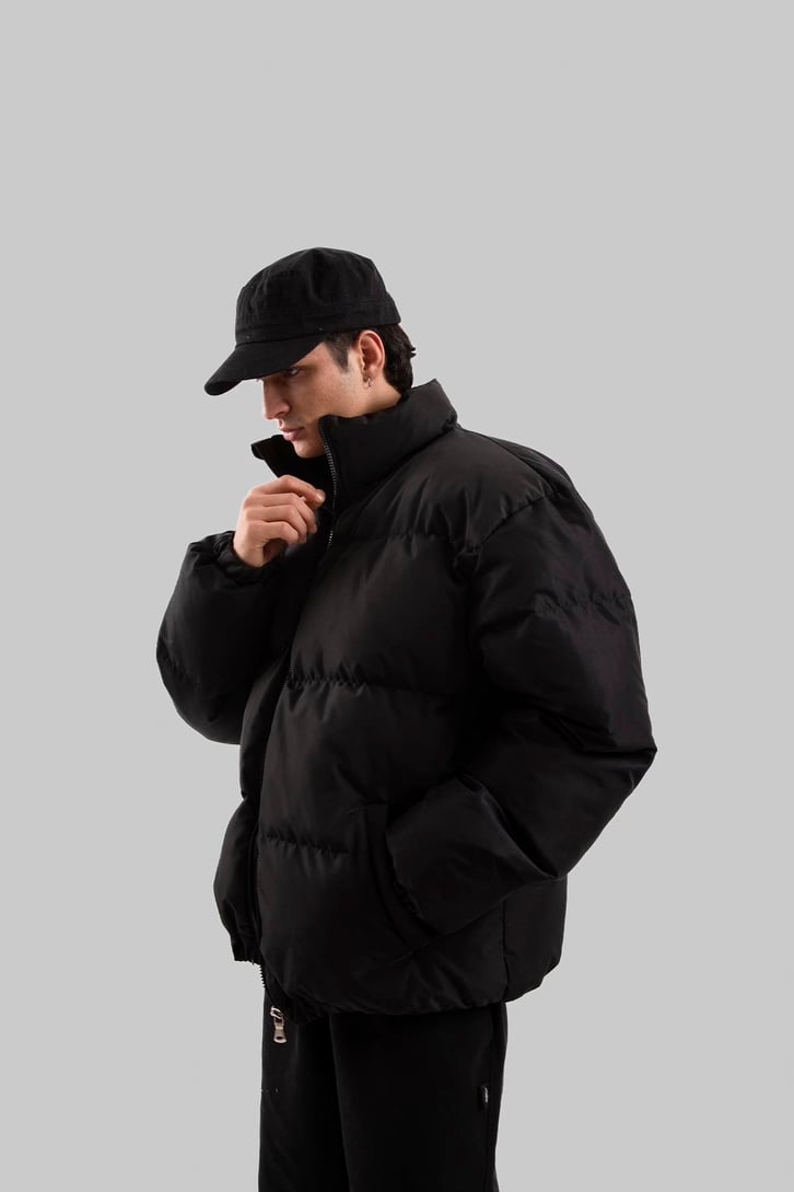 Basic Siyah Şişme Mont