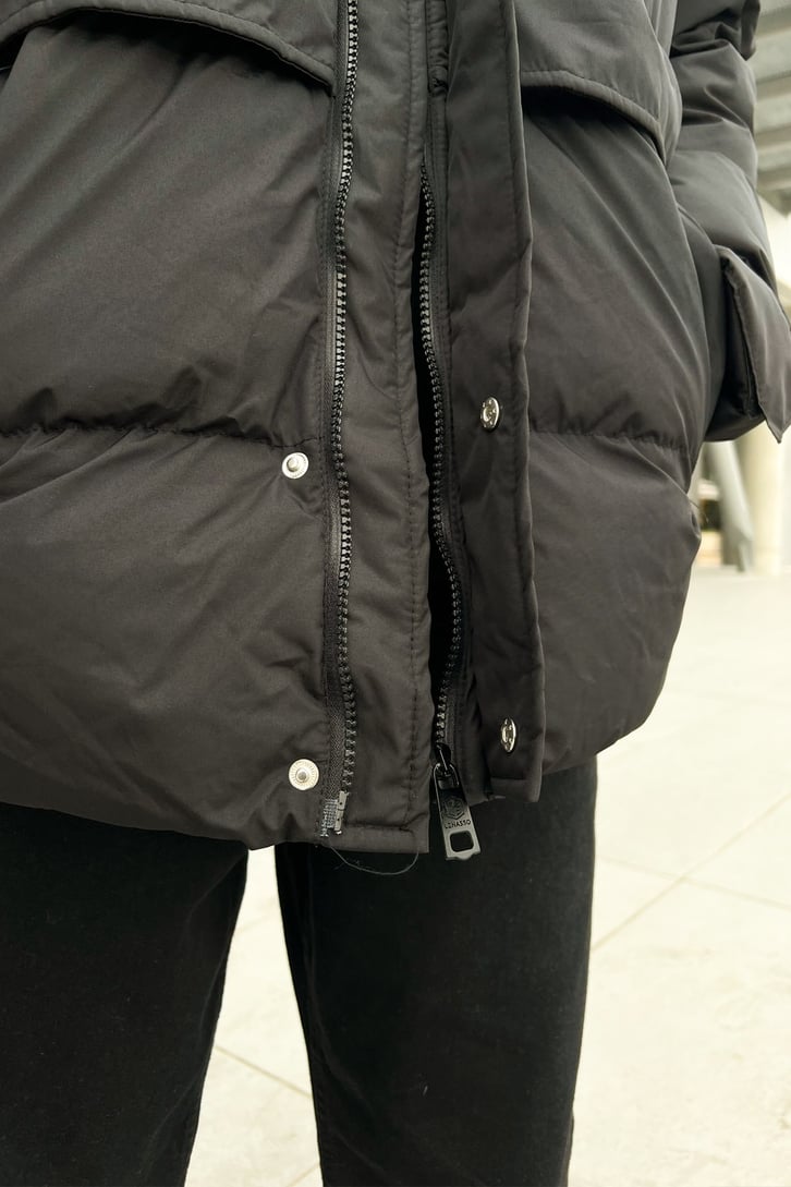 Basic Siyah Şişme Mont