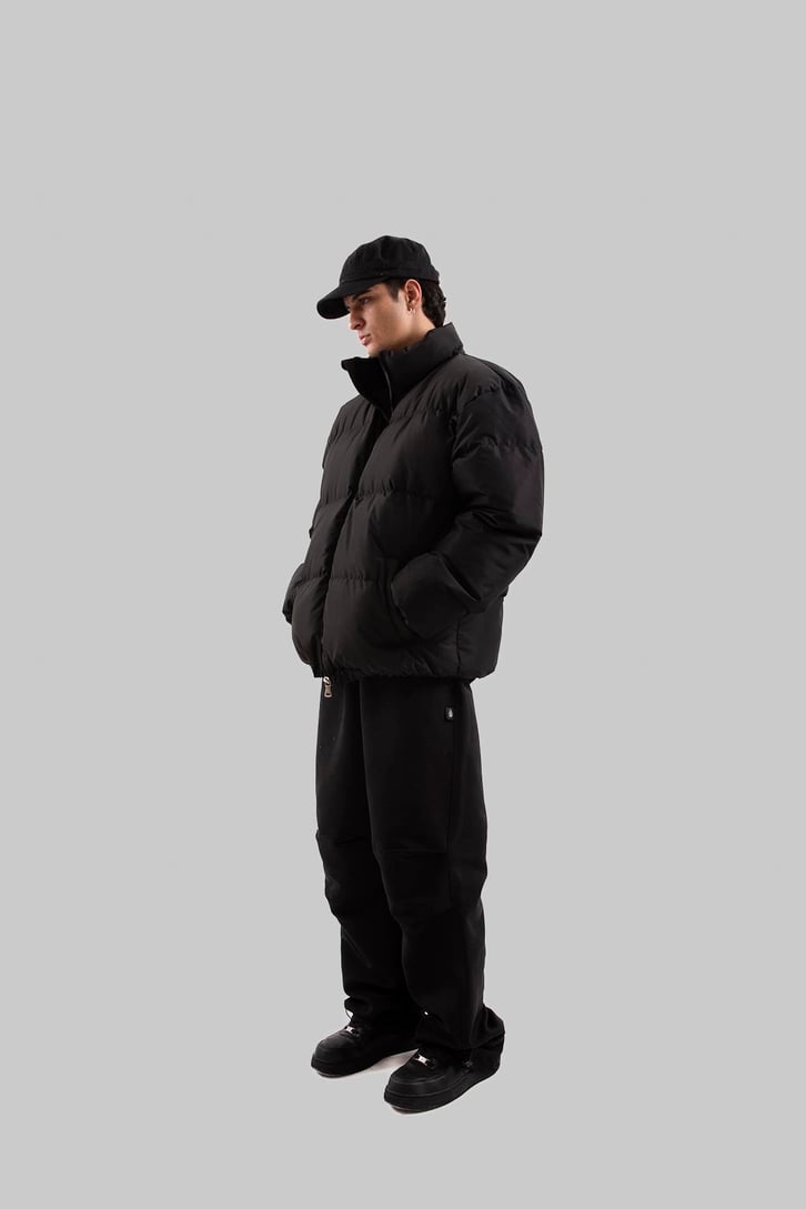 Basic Siyah Şişme Mont