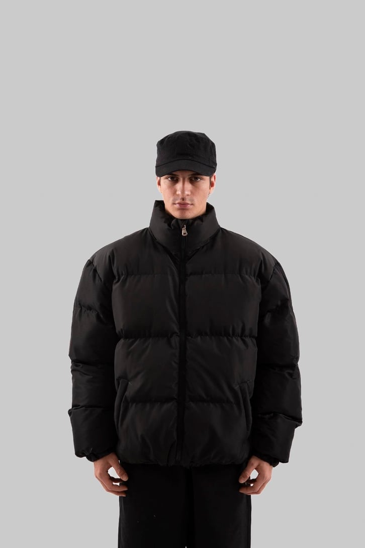 Basic Siyah Şişme Mont