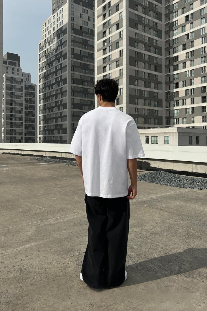 Basic Siyah Super Baggy Jean