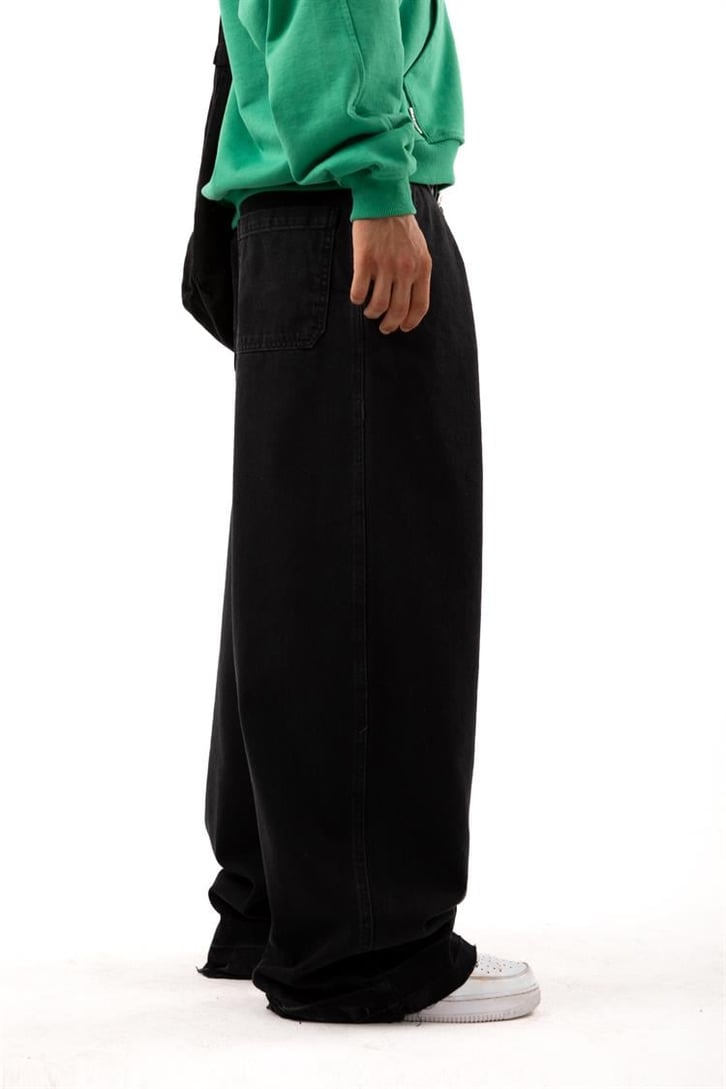 Basic Siyah Super Baggy Jean