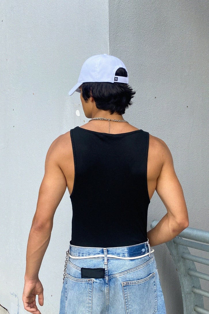 Basic Siyah Tank Top Atlet