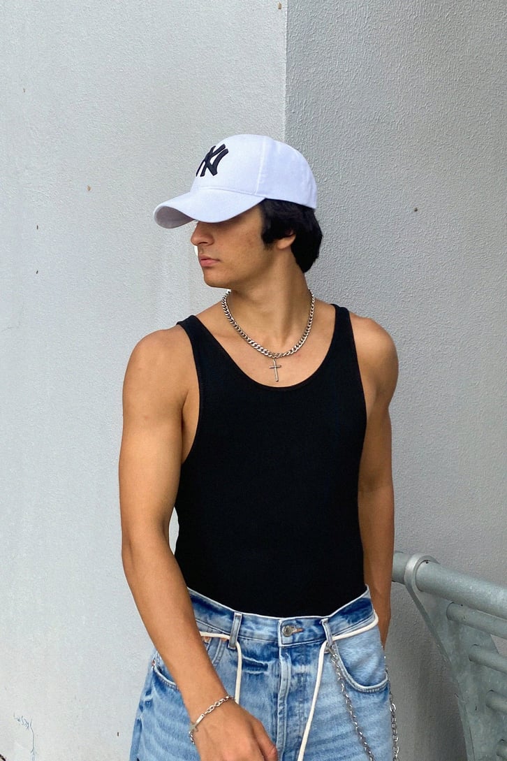 Basic Siyah Tank Top Atlet