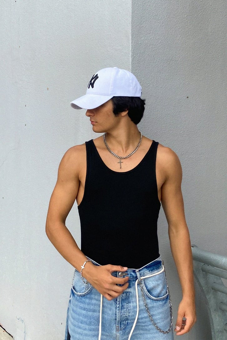 Basic Siyah Tank Top Atlet